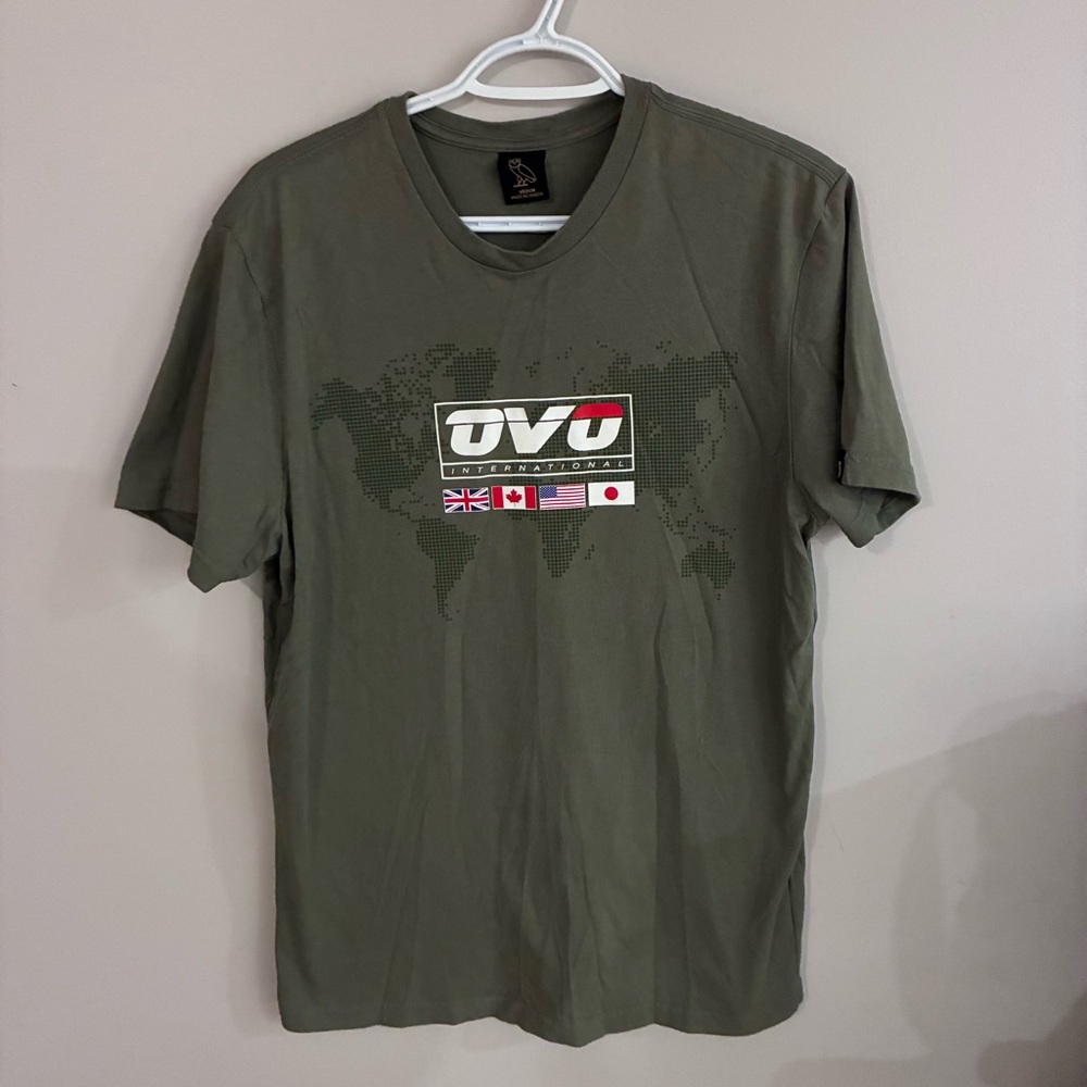 October's Very Own (OVO) International graphic‎ t-shirt in olive green